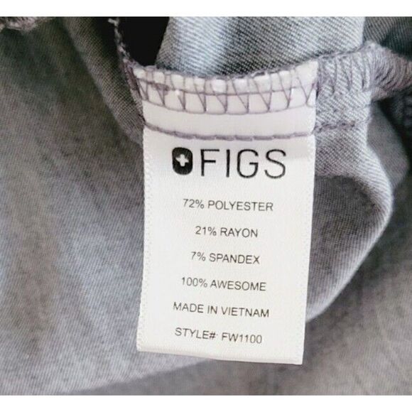 Figs Casma Scrub Top Three Pocket Short Sleeve Graphite Grey FW1100 Size Small - Picture 9 of 10